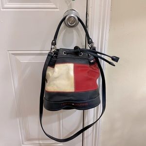 Tommy Hilfiger Leather Drawstring Purse